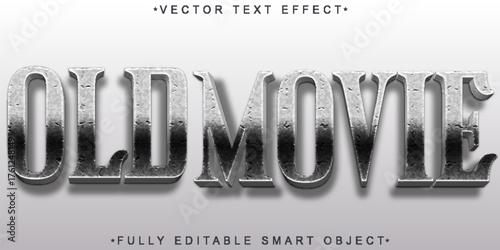  Old Movie Classic Film Vector Fully Editable Smart Object Text Effect