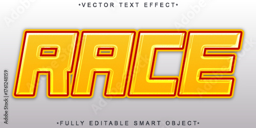  Race Speed Fast Motion Vector Fully Editable Smart Object Text Effect