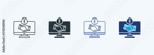 Peer To Peer Lending Multiple Style Icon Collection