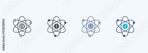 Quantum Computing Multiple Style Icon Collection