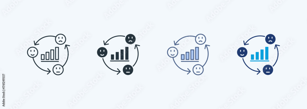 Fototapeta premium Market Analysis Multiple Style Icon Collection