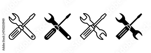 Repair tools icon vector. tool sign and symbol. setting icon. Wrench and screwdriver. Service
