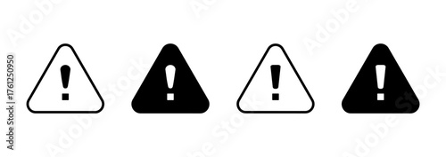 Exclamation danger icon vector. attention sign and symbol. attention sign