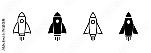 Rocket icon vector. Startup sign and symbol. rocket launcher icon
