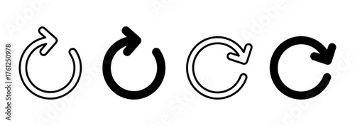 Refresh icon vector. Reload sign and symbol. Update icon.