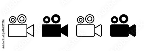 Video icon vector. video camera sign and symbol. movie sign. cinema