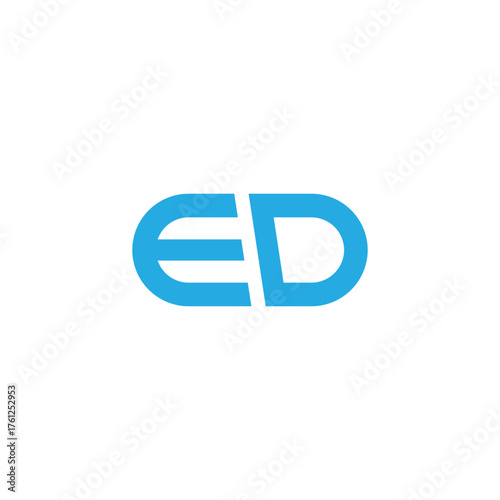 Modern unique creative ED letters logo design templete