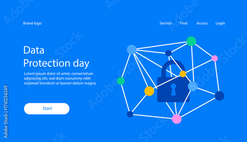 data protection day theme landing site design and illustration_09