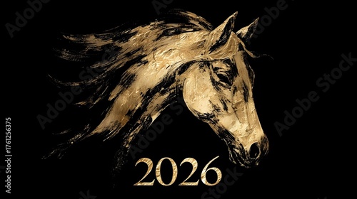 Golden Horse 2026 Zodiac Illustration