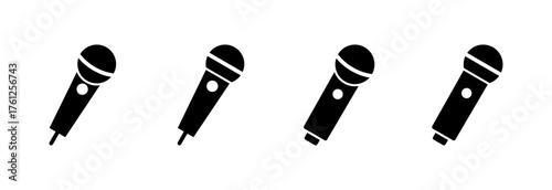 Microphone icon vector illustration. karaoke sign and symbol