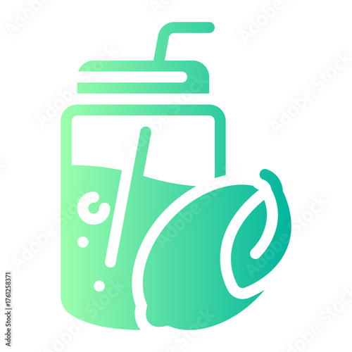 lemon juice gradient icon