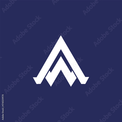 Modern unique creative AW letters logo design