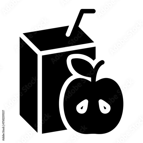 apple juice glyph icon