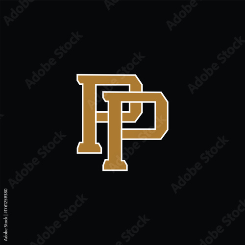 Modern unique creative PP letters logo design
