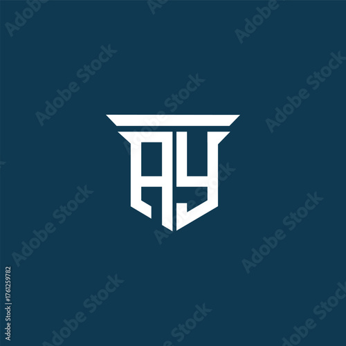 Modern unique creative AY letters logo design