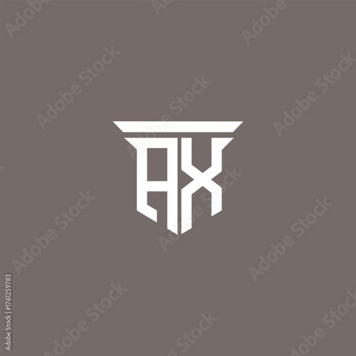 Modern unique creative AX letters logo design templete