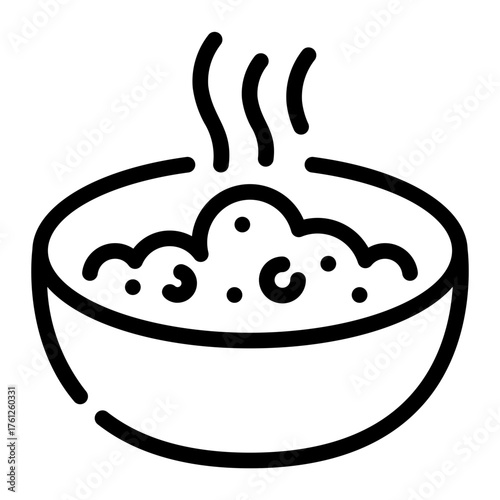 porridge line icon