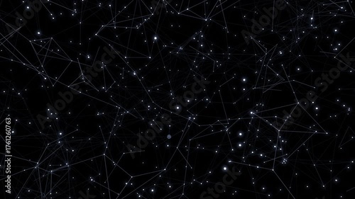 Plexus lines and dots network connection digital technology background