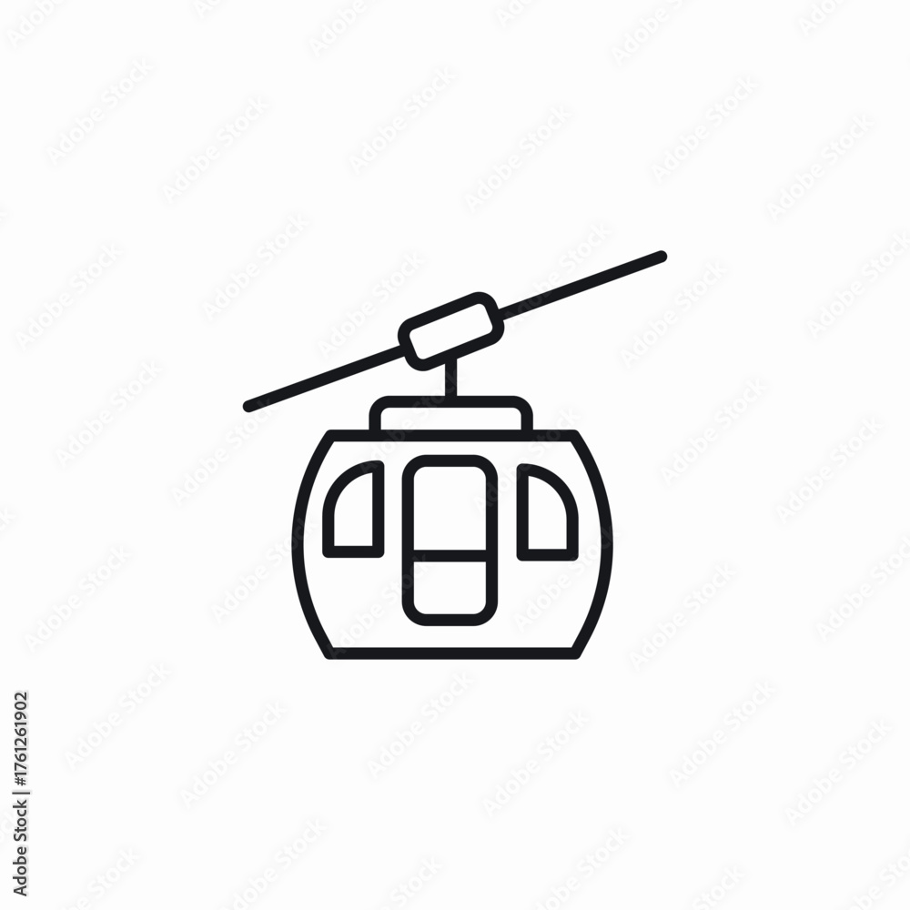 Fototapeta premium cable car icon sign vector