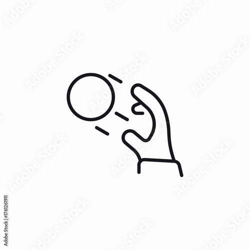 ball throw icon sign vector