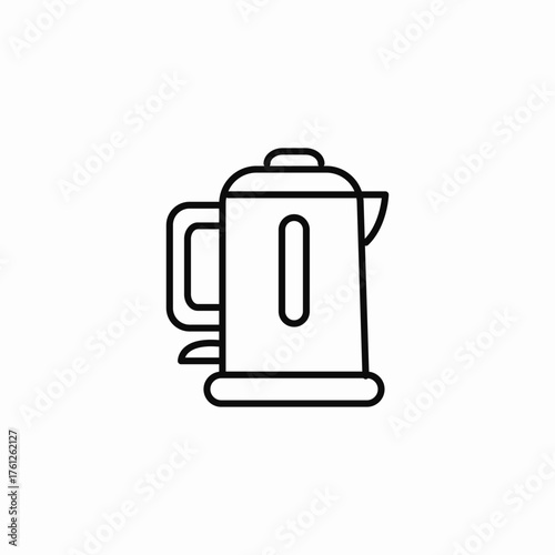 coffee shop kettle icon sign vector