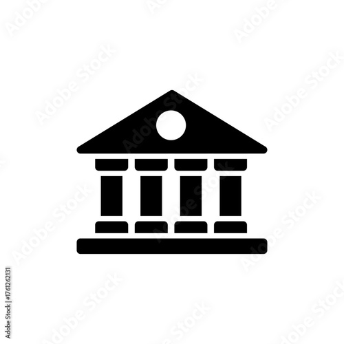 Bank icon vector for web and mobile app. Bank sign and symbol, museum, university