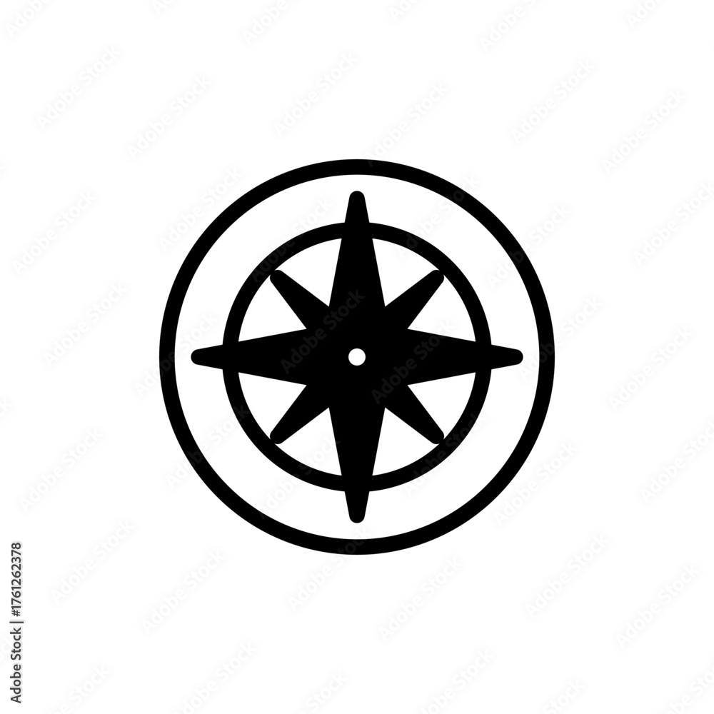 Obraz premium Compass icon vector for web and mobile app. arrow compass icon sign and symbol