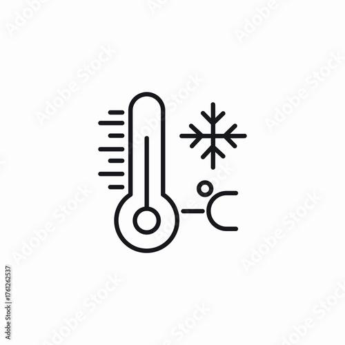 minus celsius degrees icon sign vector