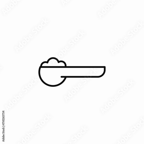 kitchen measuring spoon cup icon sign vector