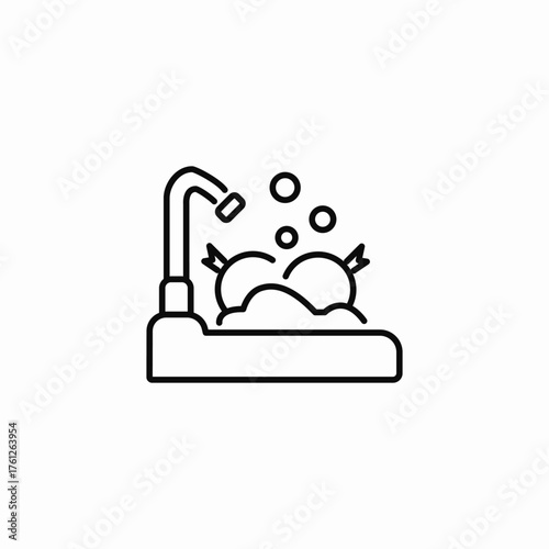 sink washing icon sign vector