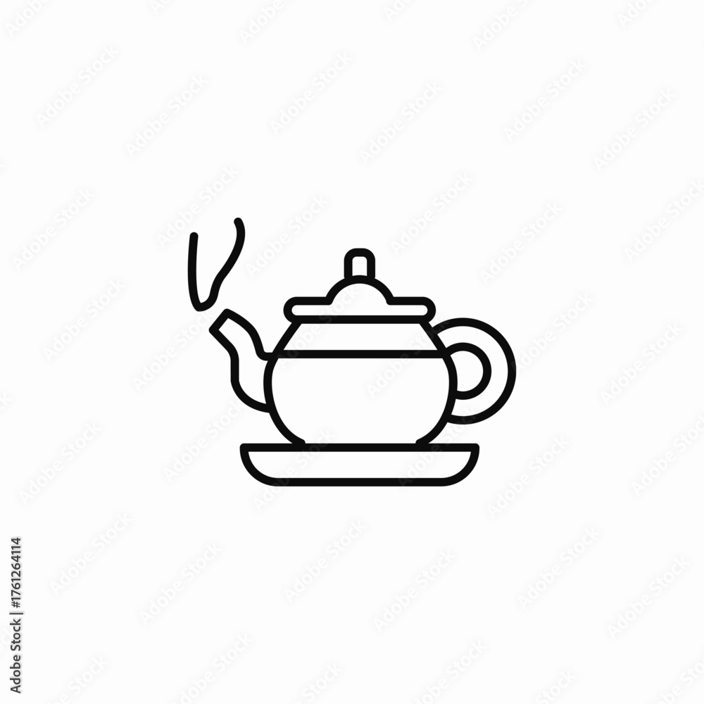 Obraz premium teapot drink icon sign vector