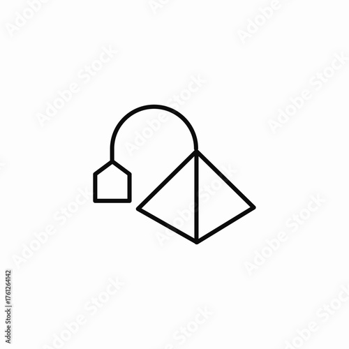 unused tea bag icon sign vector