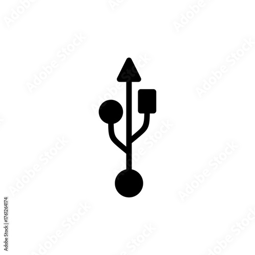 Usb icon vector for web and mobile app. Flash disk sign and symbol. flash drive sign.