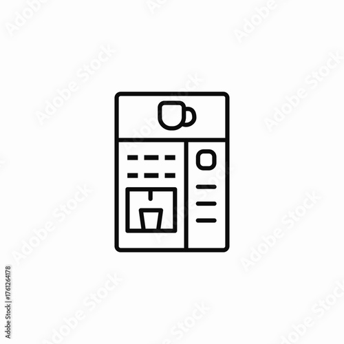 vending coffee machine icon sign vector