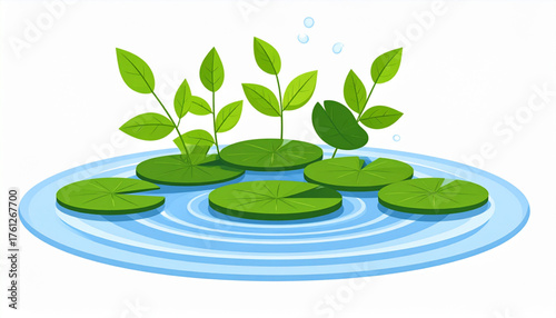 Gentle Water Plants Composition