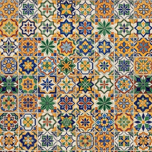 Vibrant decorative tile pattern for Mediterranean or Spanish design inspiration