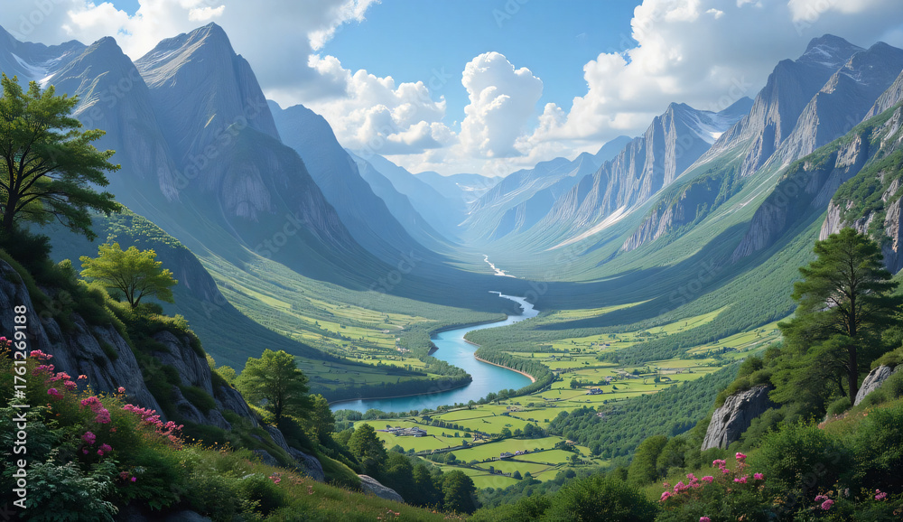 Fototapeta premium mountain landscape with mountains