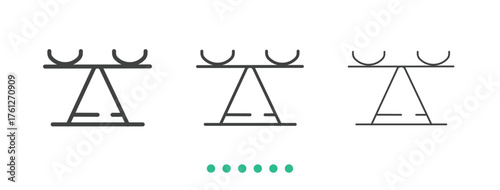 Balance scales icon. Thin line icon vector