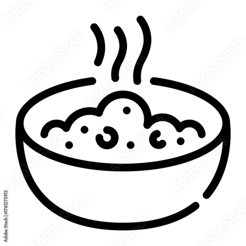 porridge line icon