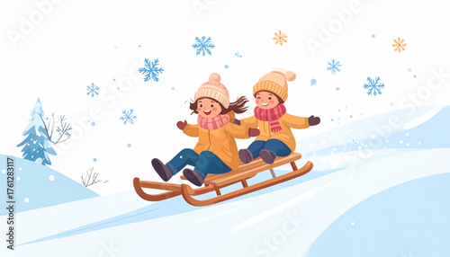 Winter Sparkle Sledding