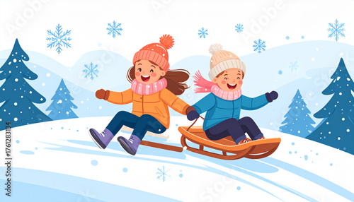 Winter Sparkle Sledding