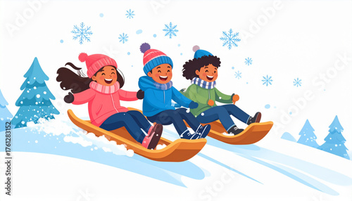 Winter Sparkle Sledding