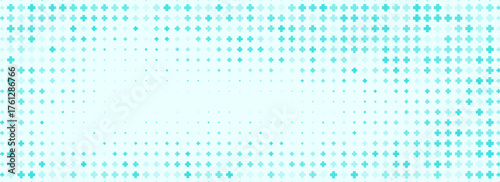 Medical healthcare background. Light blue cross pattern. Math plus symbol wallpaper. Vector hospital pattern template. Tech backdrop for presentation, banner, booklet, brochure, leaflet, poster