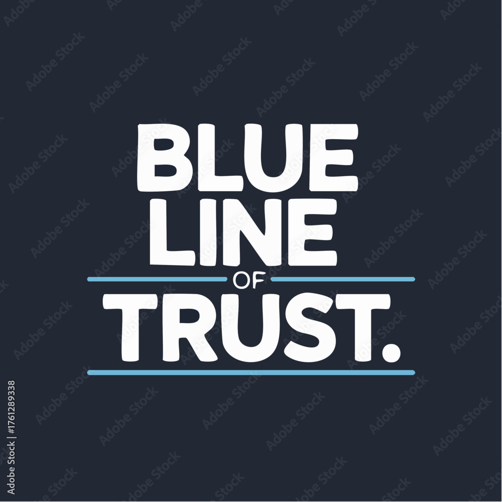 Naklejka premium thread of trust: understated linear accent underscoring steadfast service and procedural reliability in civic and institutional identity treatments