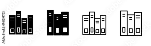 Library icon set. education icon vector