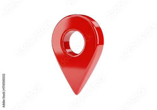 3d realistic location map markers isolated on transparent background
