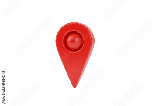 3d realistic location map markers isolated on transparent background