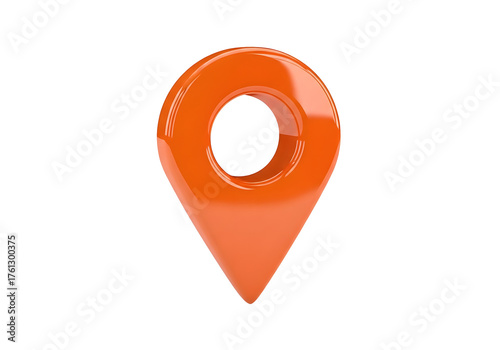 3d realistic location map markers isolated on transparent background