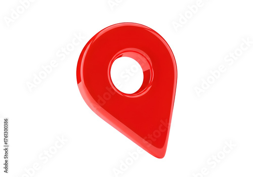 3d realistic location map markers isolated on transparent background