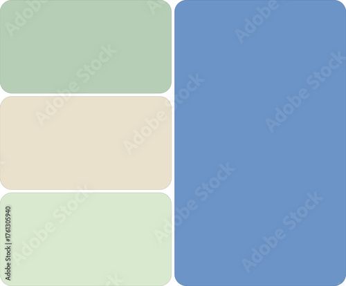 Modern minimalist color block design featuring various pastel shades and a spacious composition suitable for graphic design projects and contemporary presentations